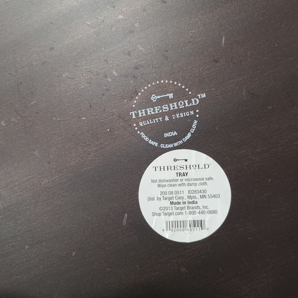 Threshold tray buck serving tray metal tray with handles - Picture 5 of 8